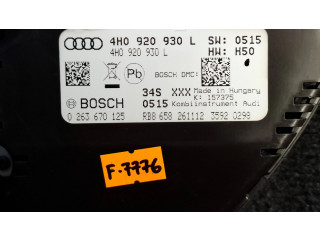Přístrojová deska  Audi A8 S8 D4 4H 2011 4H0920930L, 0263670125  