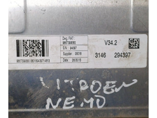 Блок управления двигателя 9667399580, V342 Citroen Nemo