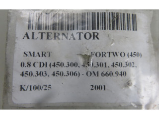 Генератор 0124225020, 0111548002 Smart ForTwo I