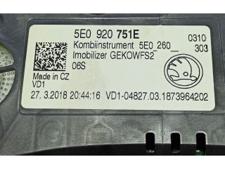 Панель приборов 5E0920751E, 5E0920751   Skoda Octavia Mk3 (5E)       