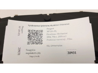 Přístrojová deska Peugeot 307 2004 P9655476580, 21678498