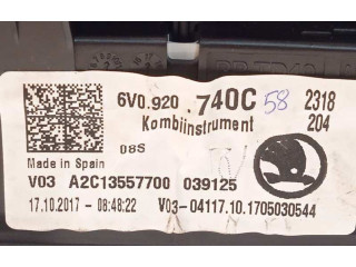 Панель приборов 6V0920740C, A2C13557700   Skoda Fabia Mk3 (NJ)       