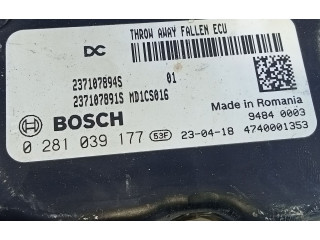 Блок управления двигателя 237107894S, 0281039177 Dacia Lodgy