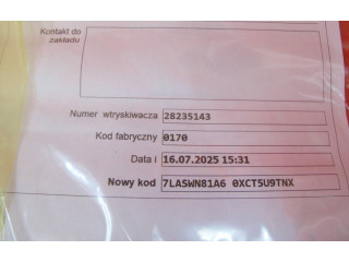 Vstřikovač 28235143, 33800-2A760 KIA Venga D4FC