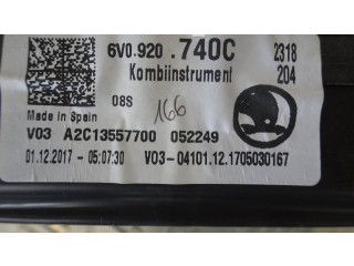 Панель приборов 6V0920740C   Skoda Fabia Mk3 (NJ)       