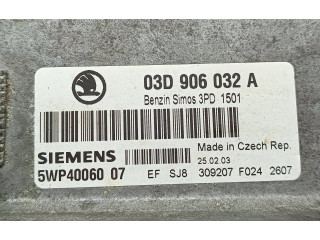 Блок управления двигателя 03D906032A, 3PD1501   Skoda Fabia Mk1 (6Y)