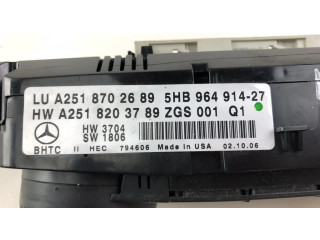 Блок управления климат-контролем A2519000001, A2518707289 Mercedes-Benz ML W164