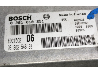 Блок управления двигателя 9636254880, 0281010251 Citroen Xantia