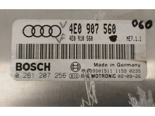 Блок управления двигателя 4E0907560, 0261207256   Audi A8 S8 D2 4D