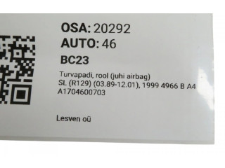 Подушка безопасности водителя A1704600703, A1704600703   Mercedes-Benz SL R129