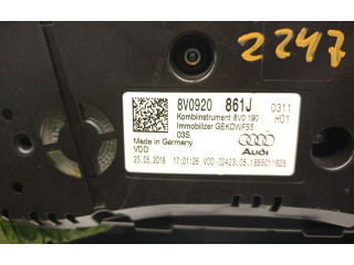 Панель приборов 8V0920861J, 8V0920861J   Audi A3 S3 8V       