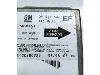 Блок подушек безопасности 09114586, CENTRALITAAIRBAG   Opel Tigra A