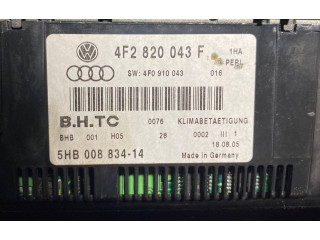 Блок управления климат-контролем 4F2820043F, 4F0910043   Audi A6 S6 C6 4F