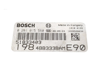 Блок управления двигателя 0281015560, 51833403   Fiat Bravo