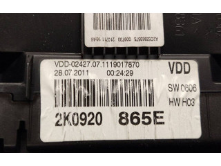 Панель приборов 2K0920865E, A2C53363575 Volkswagen Caddy