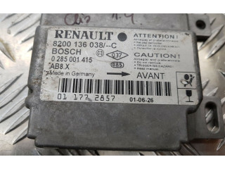 Блок подушек безопасности 8200136038, 0285001415   Renault Clio II