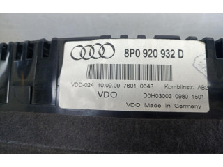 Панель приборов 8P0920932   Audi A3 S3 A3 Sportback 8P       