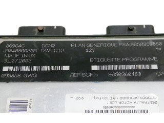 Řídící jednotka 9650360480 Citroen Berlingo 2003