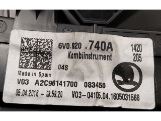 Спидометр (приборный щиток) 6V0920740A, 6V0920740A   Skoda Fabia Mk3 (NJ)   