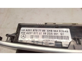 Блок управления климат-контролем A2518206189, 5HB96491543   Mercedes-Benz ML W164