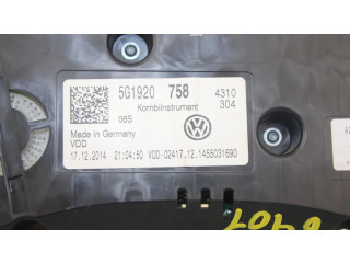 Geschwindigkeitsmesser Cockpit 5G1920758 Volkswagen Golf VII