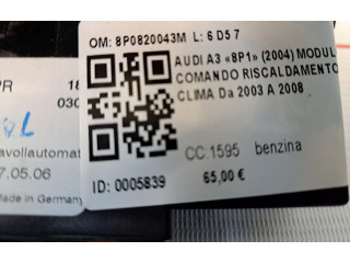 Блок управления климат-контролем 8P0820043M, 8P0820043M Audi A3 S3 8P