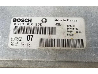 Блок управления двигателя 9635158180, 0281010252 Citroen Xantia
