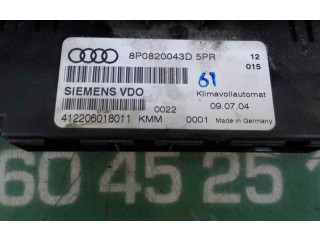 Блок управления климат-контролем 8P0820043DAE5PR, 8P0820043D   Audi A3 S3 8L
