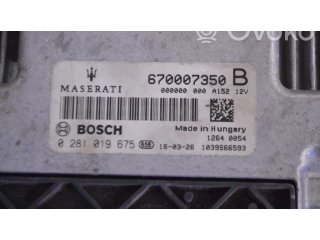 Блок управления двигателя 670007350, 0281019675 Maserati Ghibli