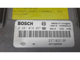 Блок управления двигателя 0281019457, 237102213R   Dacia Logan II