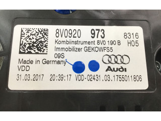 Панель приборов 8V0920973 Audi A3 S3 8V