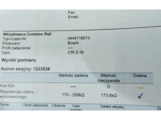 Форсунка 0445116013, IMPRK1323538 Jaguar XF X250