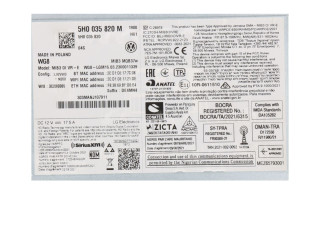 Радио/ проигрыватель CD/DVD / навигация 5H0035820M Volkswagen Golf VIII