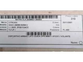 Подушка безопасности водителя 4112X1   Citroen Saxo