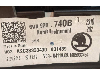 Панель приборов 6V0920740B, A2C38358400   Skoda Fabia Mk3 (NJ)       