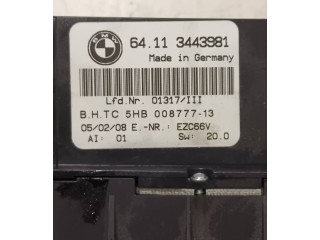 Блок управления климат-контролем 3443981, 00877713   BMW X3 E83