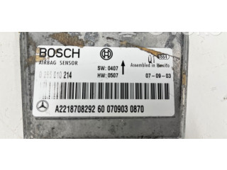 Блок подушек безопасности A2218708292, 0285010214   Mercedes-Benz CL C216