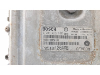 Блок управления двигателя P05187204AB, 0281013912 Jeep Cherokee III KJ