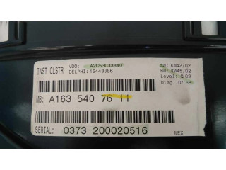 Панель приборов A1635407611, 0373200020516   Mercedes-Benz ML W163       