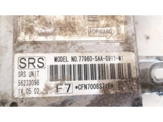 Блок подушек безопасности 77960saag911m1   Honda Jazz