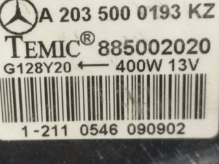 Вентилятор радиатора     A2035000193, G128Y20    Mercedes-Benz C W203 2.2