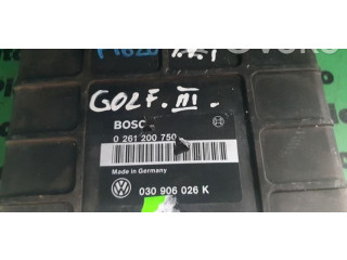 Блок управления двигателем Блок управления 0261200750, 030906026K Volkswagen Golf III