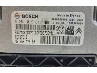 Блок управления двигателя 0281019817, 9666729580 Citroen Berlingo