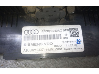 Блок управления климат-контролем 8P0820043AC Audi A3 S3 A3 Sportback 8P