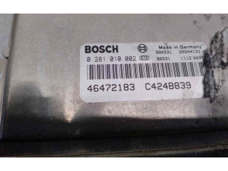 Блок управления двигателя 46472183, 0281010002 Lancia Lybra