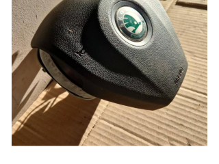 Подушка безопасности водителя 5J0880201E3X1, 001TW00509B1 Skoda Fabia Mk2 (5J)