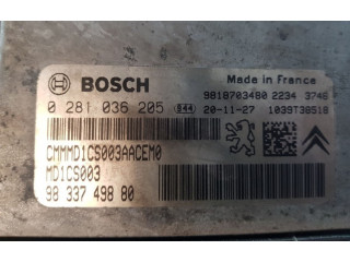 Блок управления двигателя 9833749880, 0281036205   Peugeot Partner III