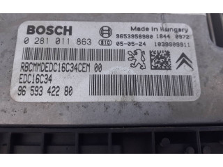 Блок управления двигателя 9659342280, 0281011863   Peugeot 307