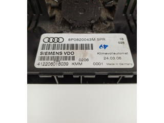 Блок управления климат-контролем 8P0820043M5PR, 412206018039KMM   Audi A3 S3 A3 Sportback 8P