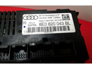 Блок управления климат-контролем 8E0820043BL, 043   Audi RS4 B7
